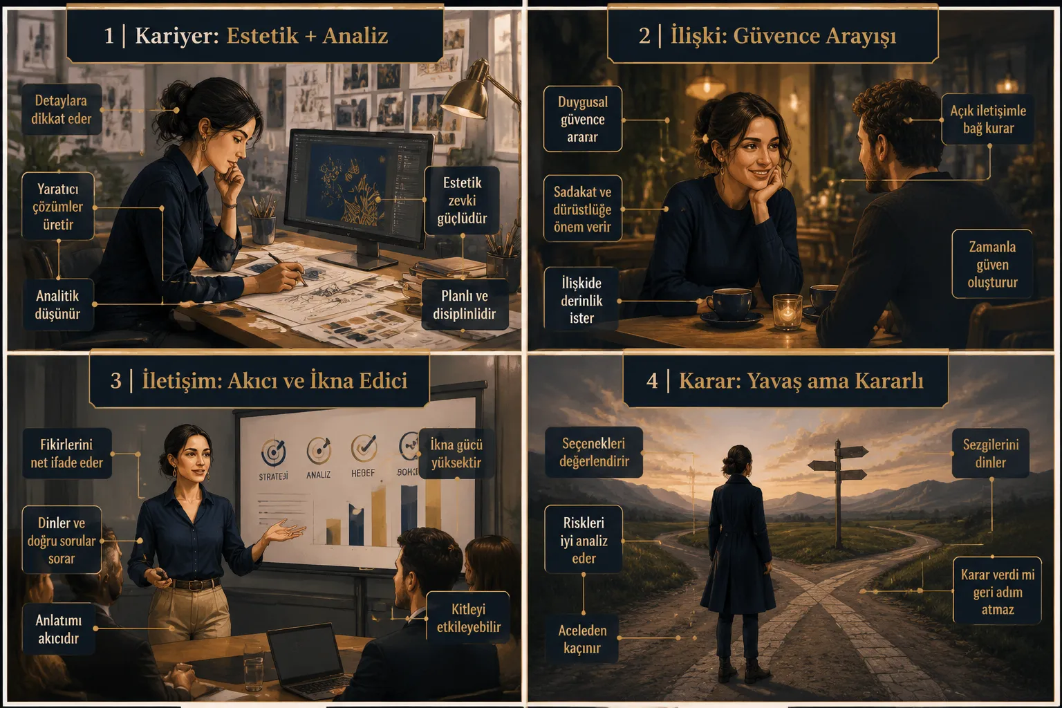 Güneş Boğa Yükselen İkizler iş hayatında nasıl bir profil çizer?