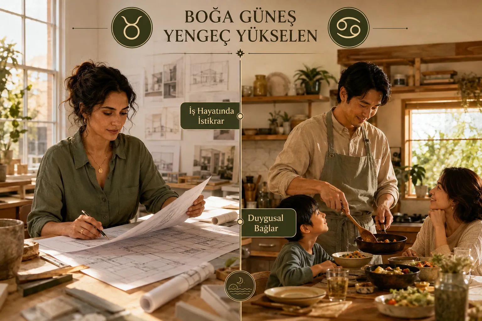 Kariyer ve para hayatında Güneş Boğa Yükselen Yengeç nasıldır?